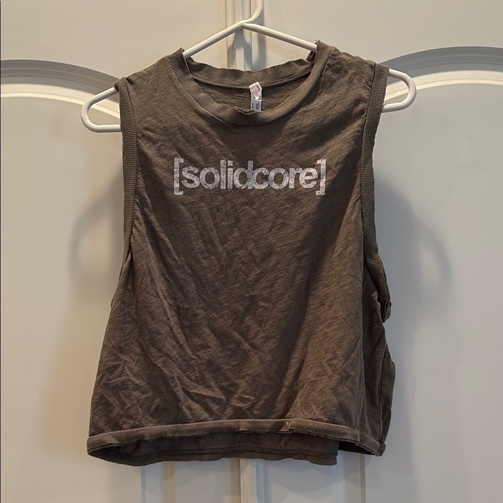 Solidcore dark grey/green crop top